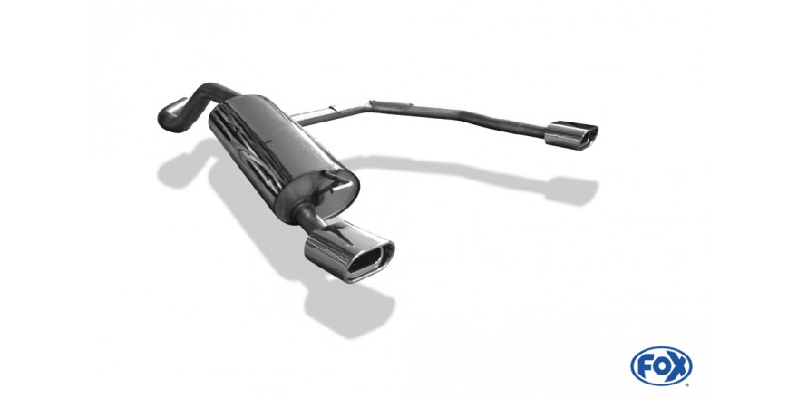 VW Beetle Typ 1C/ 9C/ 1Y Einddemper Uitgang rechts/links 63,5 -