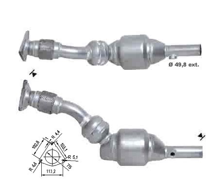 Renault MEGANE 2.0i 16V 1998 cc 99 Kw / 135 cv F4R Magnaflow CAT