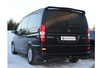 Mercedes Vito/ Viano - W639 (niet Compact) Einddemper dwars Uitg