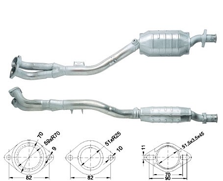 BMW 530i V8 2997 cc 160 Kw / 218 cv M60 E34 Magnaflow CAT Bouwja