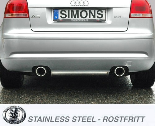 Simons Dual Power Einddemper Audi A3 8P 2003>