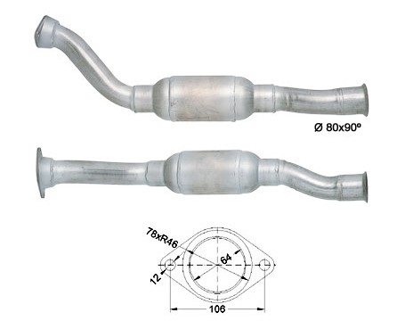 Peugeot 406 2.1TD 2088 cc 80 Kw / 109 cv XUD11BTE Magnaflow CAT