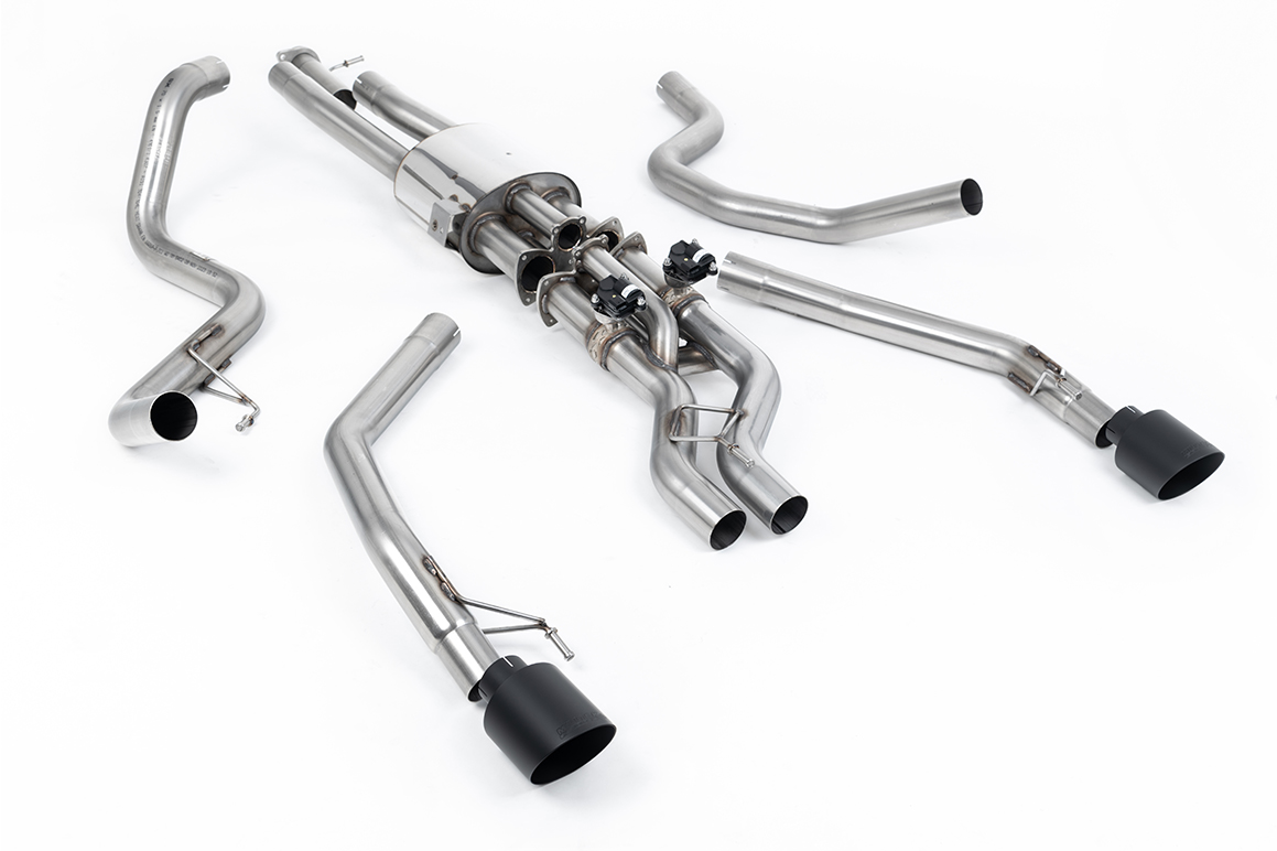 Ford Ranger Raptor Cat-back Valved  with GT-115 Cerakote Black Tips