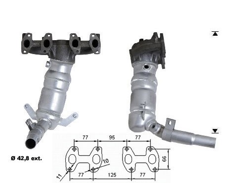 Fiat PANDA 1.1i 1108 cc 40 Kw / 54 cv 187A1.000 Magnaflow CAT Bo