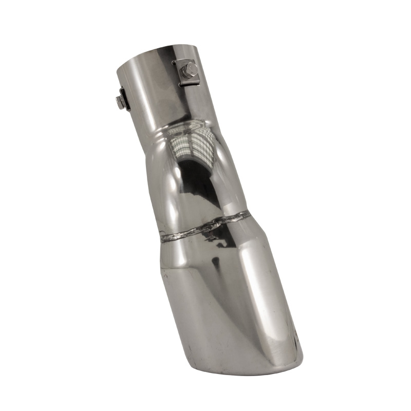 Simoni Racing Uitlaatsierstuk Dubbel Rond/Schuin RVS - Ø76xL230mm - Montage ->58mm
