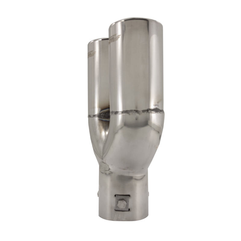Simoni Racing Uitlaatsierstuk Dubbel Rond RVS - Ø63xL220mm - Montage ->60mm