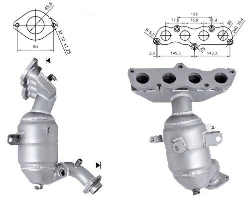 Mazda 2 1.3i 16V 1349 cc 55 Kw / 75 cv ZJ Magnaflow CAT Bouwjaar