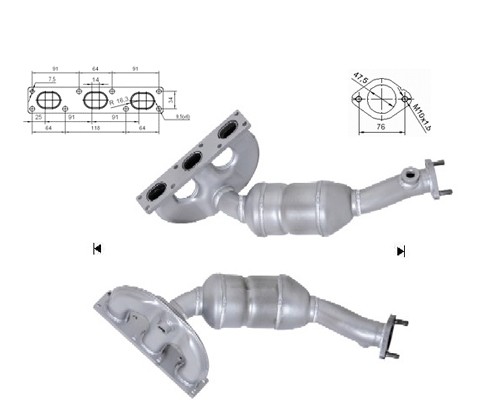 BMW 530i 3.0i 24V 2979 cc 170 Kw / 231 cv M54 E39 Magnaflow CAT 