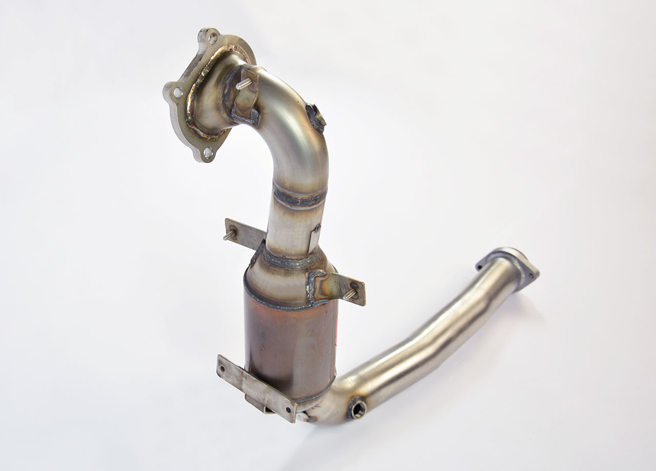 Turbo downpipe with sports cat / high flow cat 200 CPSI for 500 Abarth essesse 160hp
