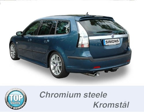 Simons Uitlaatsysteem af kat. Saab 9-3 2004>