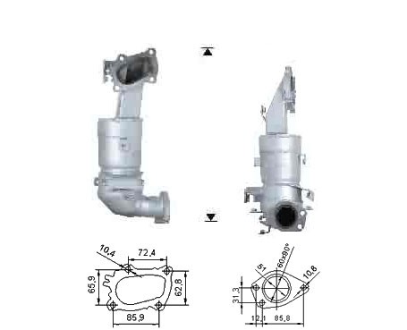 Nissan ALMERA 2.2TD 2184 cc 81 Kw / 110 cv YD22DDT Magnaflow CAT