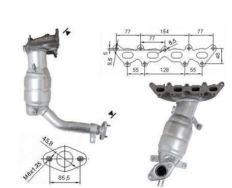 Fiat PUNTO 1.4i 16V 1368 cc 70 Kw / 95 cv 843A1.000 Magnaflow CA