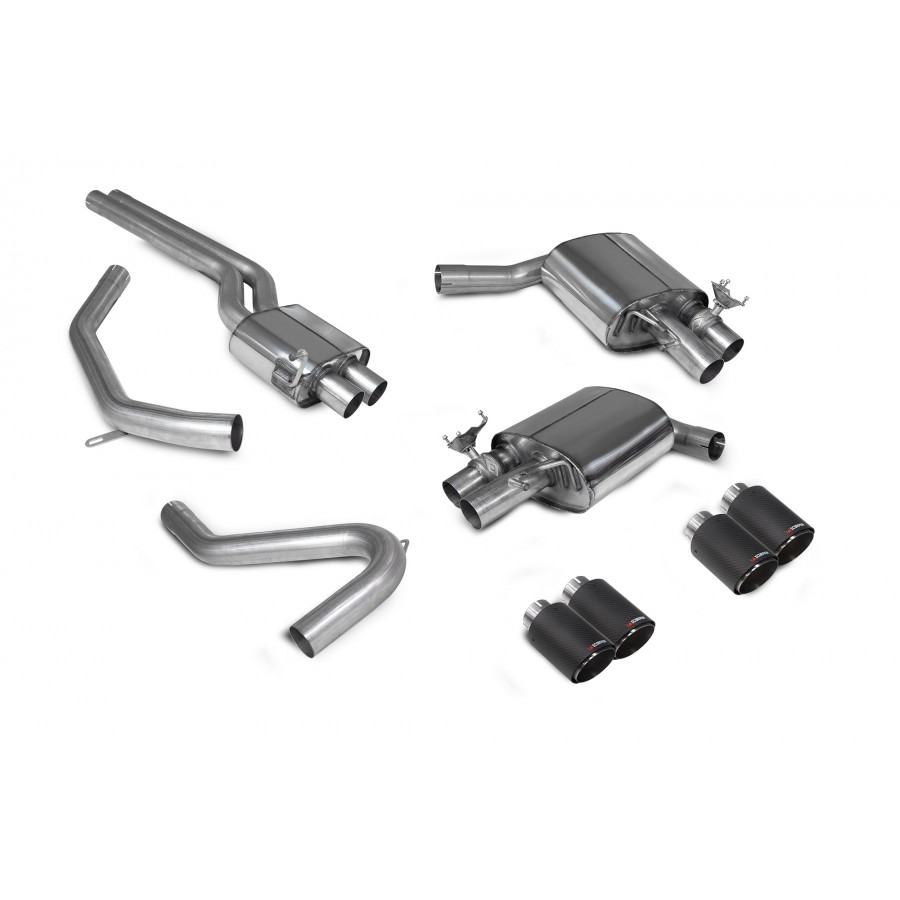 Scorpion uitlaat Audi S4 B9 Quattro Avant, Saloon & Sedan. Non sports diff & non GPF model  carbon &