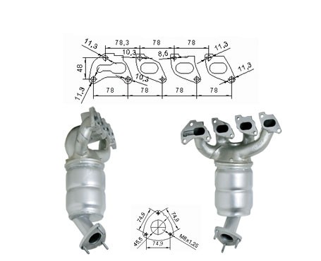 Opel CORSA C 1.2i 16V 1199 cc 55 Kw / 75 cv Z12XE Magnaflow CAT