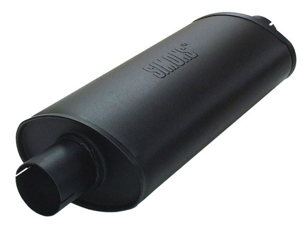 demper BIG ovaal 115/185 L=420mm 2,5 inch (63,5mm) Simons Staal