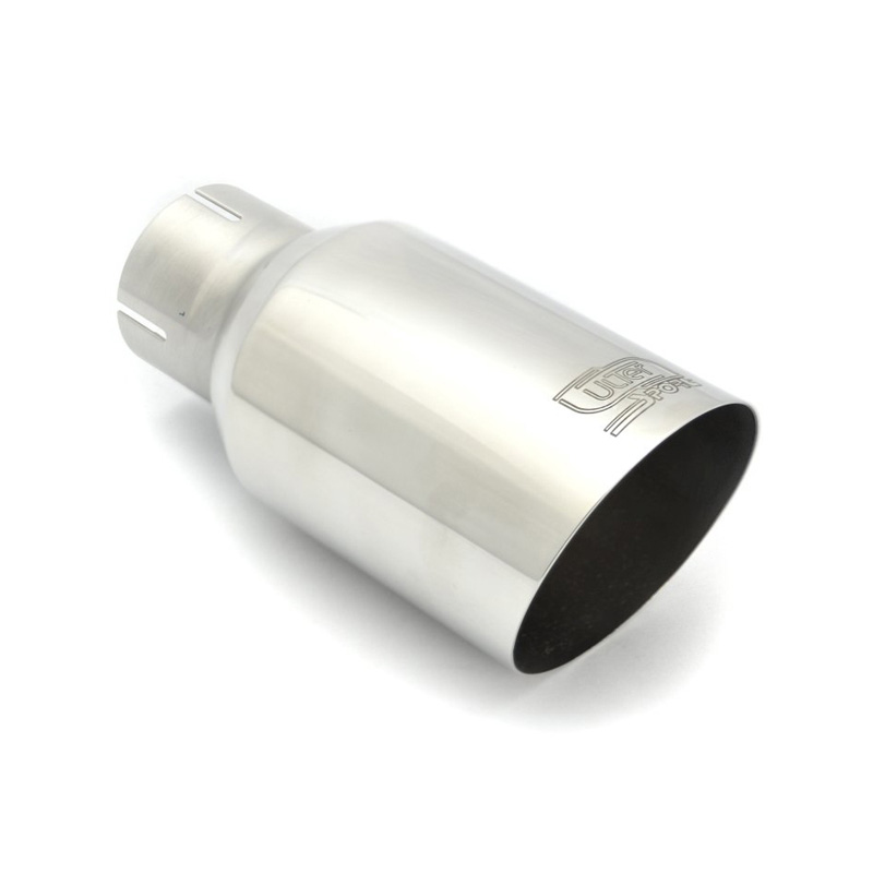 Ulter Sport Uitlaatsierstuk - Rond Ø90mm Schuin - Lengte 180mm  - Montage ->50mm - RVS