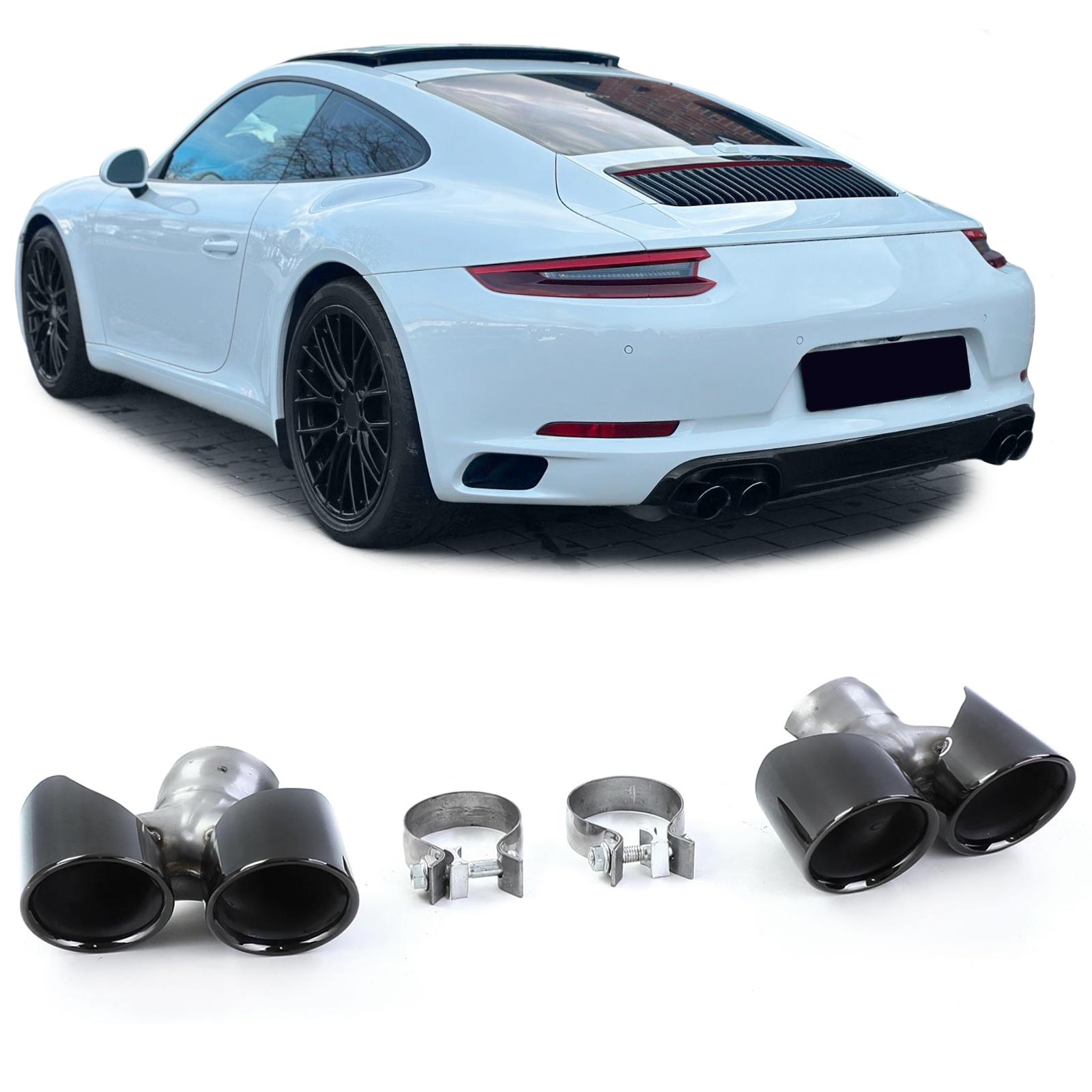 Sierstukken Porsche 911 991.2 15-19 Piano Black