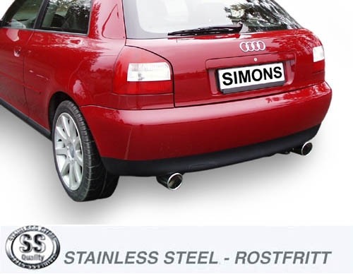 Simons Dual Power Performancesysteem af kat. Audi A3 8L 1996-200