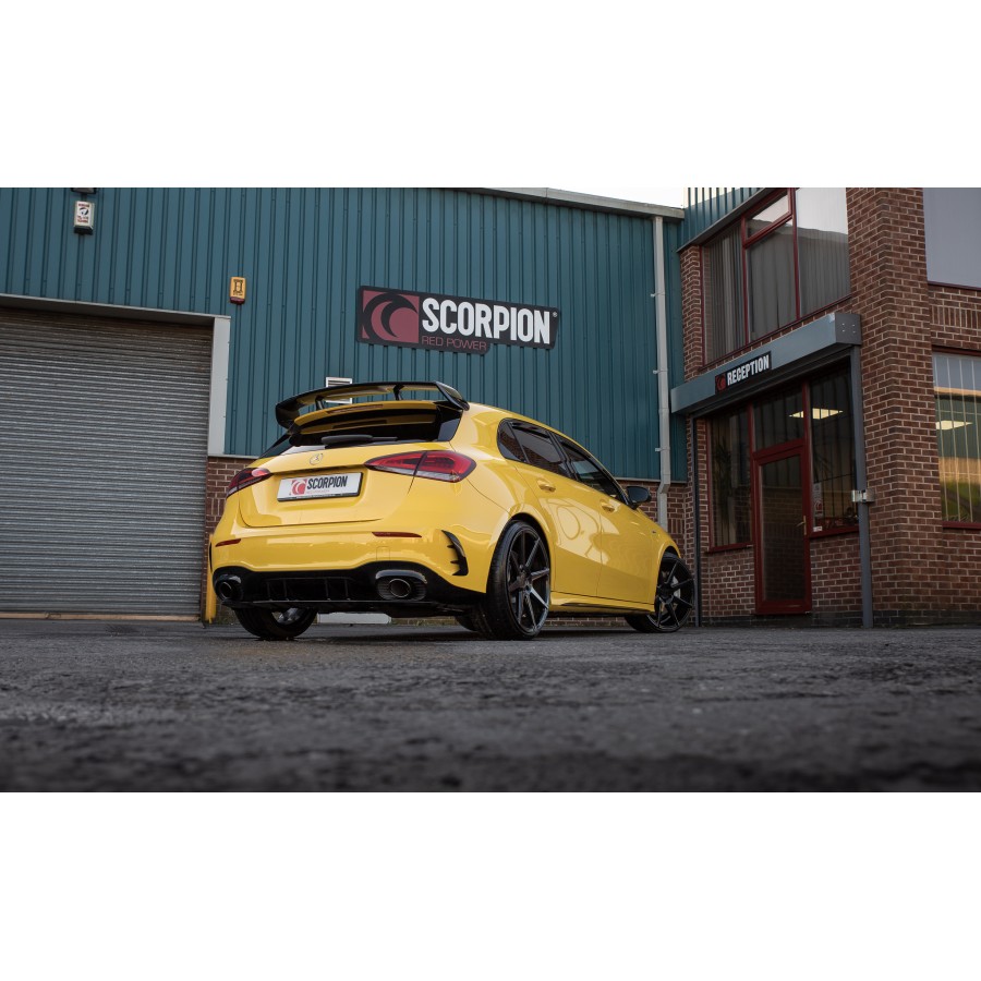 Scorpion uitlaat Mercedes A-Class A35 AMG met kleppen