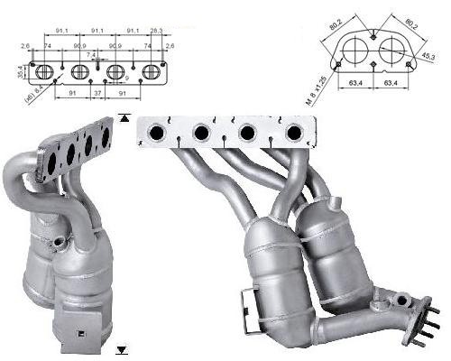 BMW 120i 2.0i 16V 1995 cc 110 Kw / 150 cv N46 E87 Magnaflow CAT
