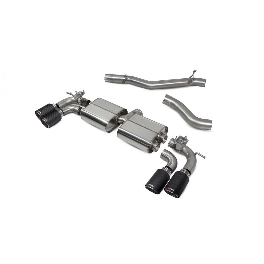 Sorpion uitlaat Volkswagen MK7.5 Golf R (facelift) (Non) GPF Model cabon fibre & met kleppen