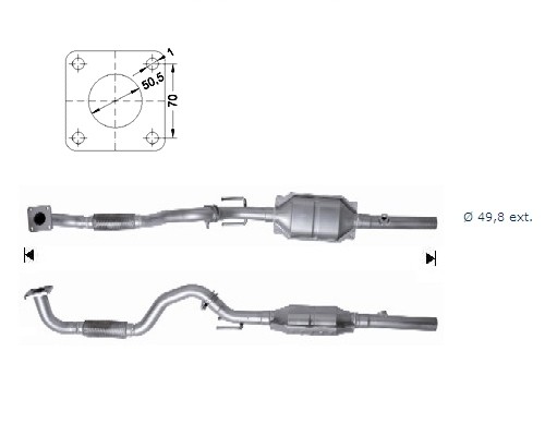 VW BORA 1.6i 16V 1595 cc 77 Kw / 105 cv ATN / AUS Magnaflow CAT 