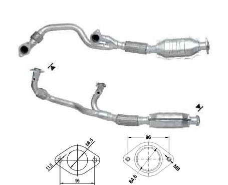 Opel VECTRA 2.5i V6 2498 cc 125 Kw / 170 cv X25XE Magnaflow CAT 