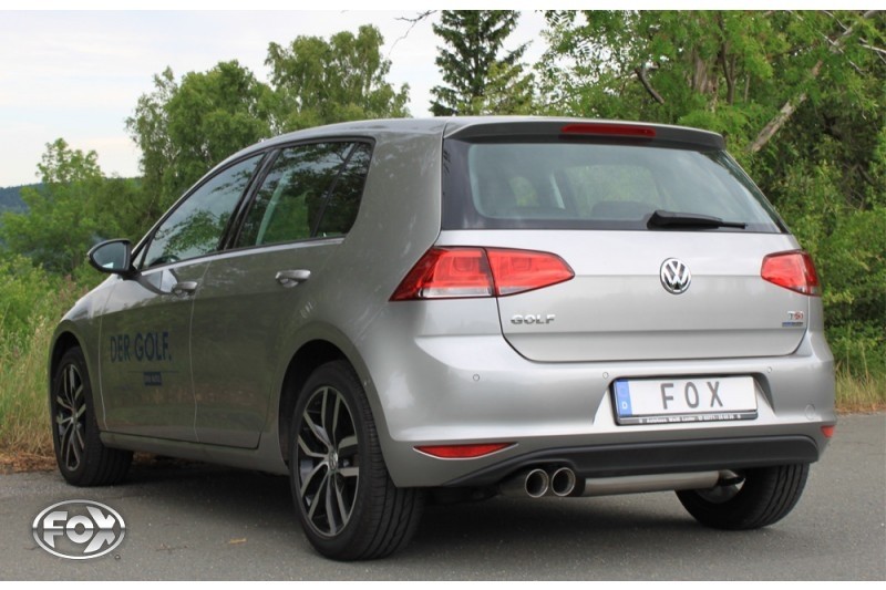 Einddemper VW Golf VII 1,4TSI Duplex 2x80 rond