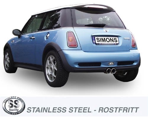 Simons Uitlaatsysteem af kat. Mini Cooper S 2001>
