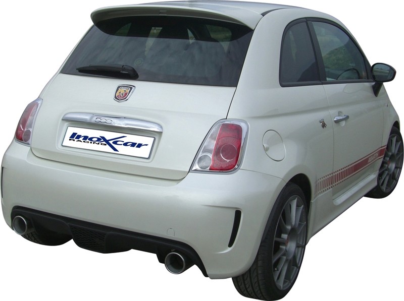 Fiat 500 08- Volledig RVS einddemper L+R 102mm