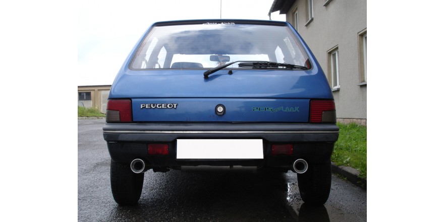 Peugeot 205 Einddemper dwars Uitgang rechts/links - 1x90 Typ 13