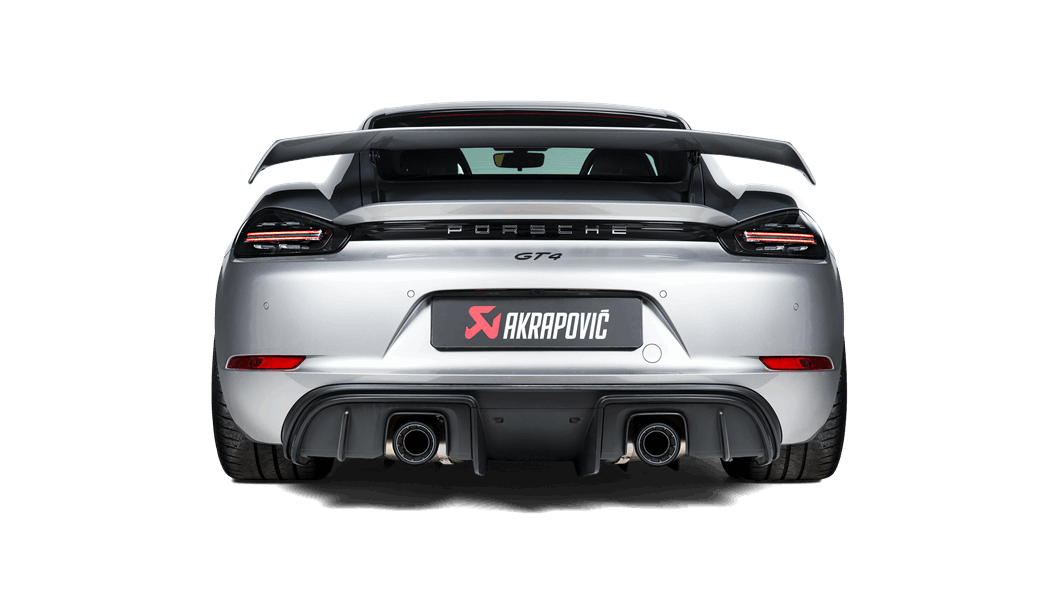 Akrapovic Porsche 718 Cayman Gt4 With Gpf – Gloss Carbon Diffuser