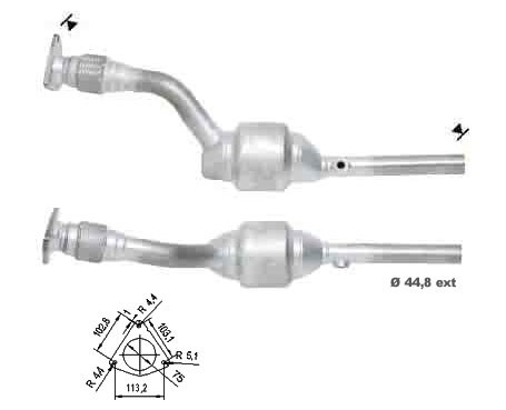 Renault LAGUNA 1.8i 16V 1783 cc 88 Kw / 120 cv F4P Magnaflow CAT