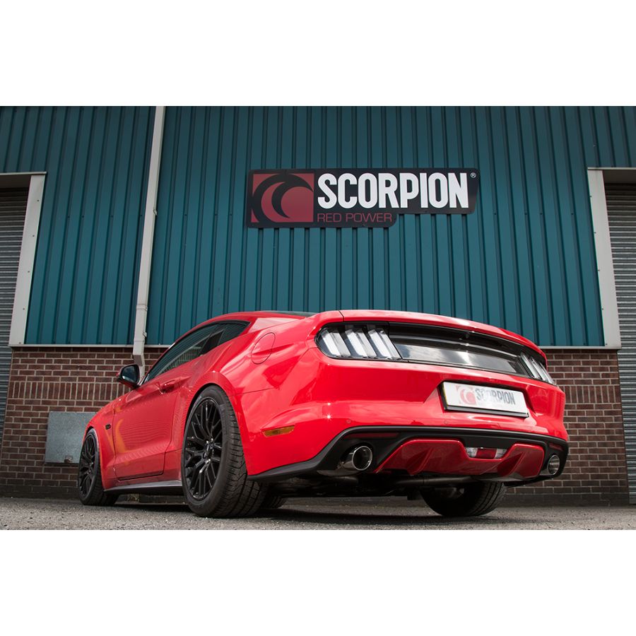 Scorpion uitlaat Ford Mustang 5.0 V8 GT gepolijst