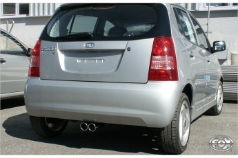 Kia Picanto - BA Einddemper Uitgang midden - 2x70 Typ 16 FOX