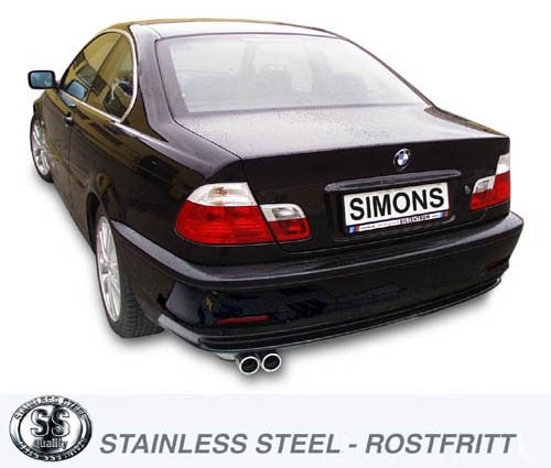 Simons Uitlaatsysteem af kat. BMW 3-serie E46 1998-2000