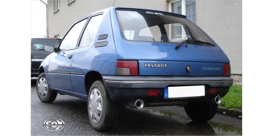 Peugeot 205 Einddemper dwars Uitgang rechts/links - 1x90 Typ 13