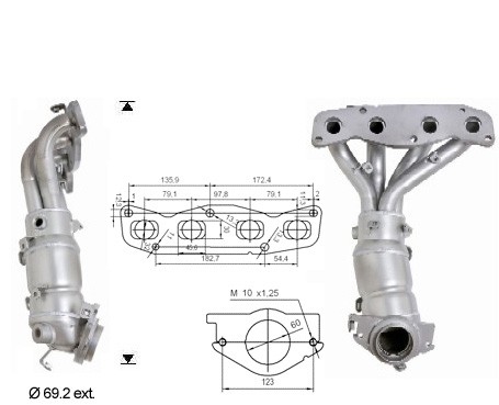 Nissan PICK-UP 2.5TD 2488 cc 98 Kw / 133 cv YD25 Magnaflow CAT B