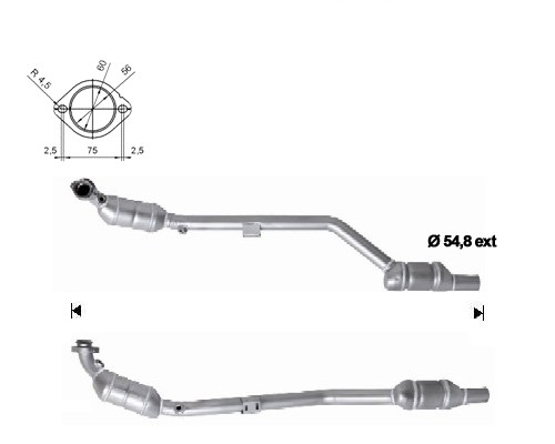 Mercedes CLK 320 3199 cc 160 Kw / 218 cv 112955 C209 Magnaflow C