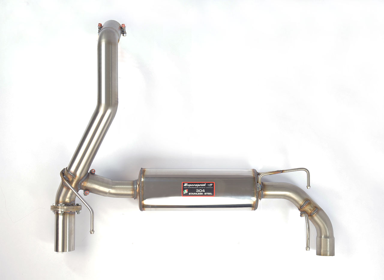 Rear exhaust right - left for Performance sport exhaust for 500 ABARTH 1.4T (135 Hp) Ø65 mm with val