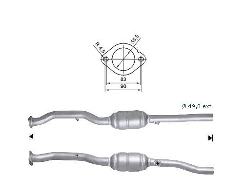 VW GOLF V 1.6i 16V FSI 1598 cc 85 Kw / 116 cv BAG Magnaflow CAT 