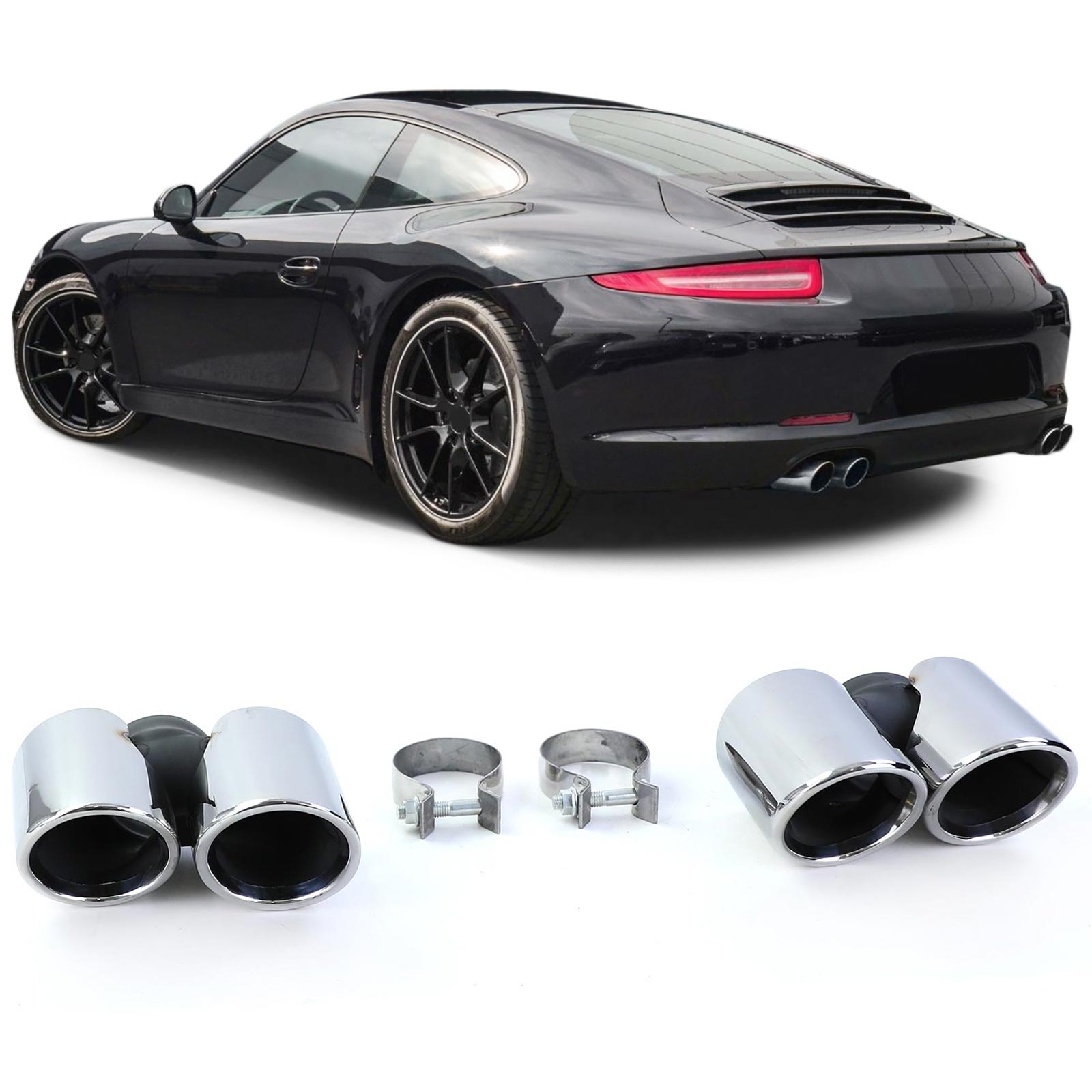 Sierstukken Porsche 911 991.1 11-15 Zilver