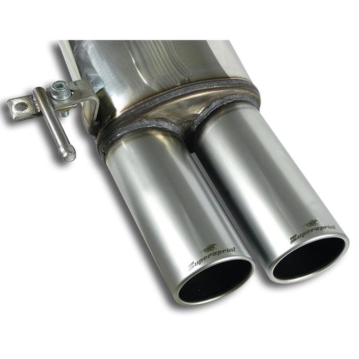 ALFA ROMEO MiTo 1.4i T MultiAir (135 Hp) 2009 -> 2014 Rear exhaust OO80 SATIN FINISH