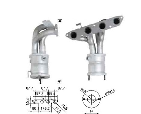 MG MG ZS 1.8i 16V 1796 cc 86 Kw / 117 cv 18K4F Magnaflow CAT Bou