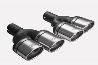 Uitlaatsierstuk Rechts dubbel ovaal 50mm RVS ultersport