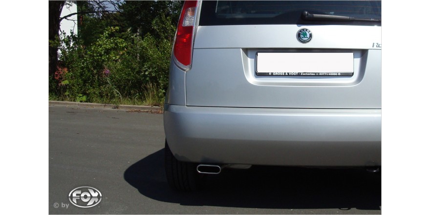 Skoda Roomster 5J Einddemper - 130x50 Typ 52 FOX