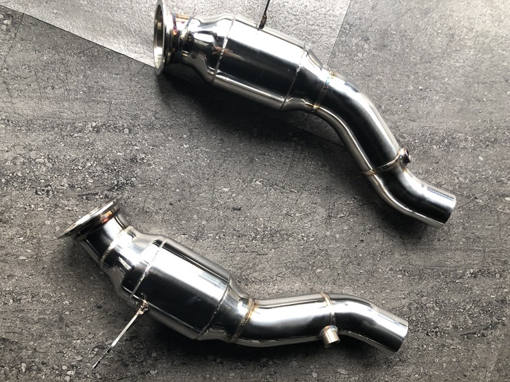 Ferrari 458 Downpipes 200 cell RVS FI-Exhaust