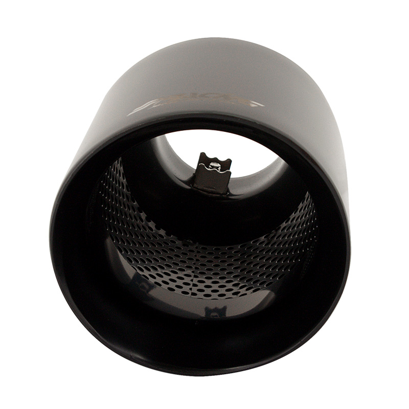 Simoni Racing Uitlaatsierstuk Rond/Schuin RVS Zwart - Ø115xL210mm - Montage 38-63mm
