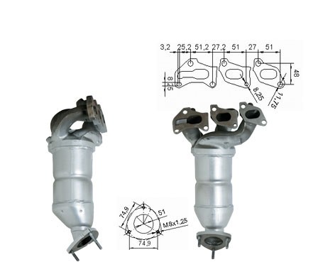 Opel CORSA C 1.0i 12V 973 cc 43 Kw / 58 cv Z10XE Magnaflow CAT B