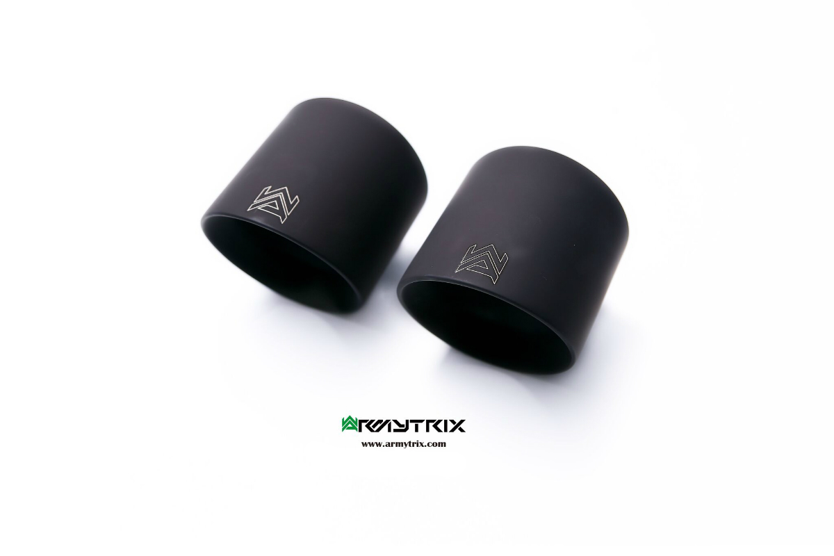 Armytrix Porsche 718 Boxster / S (2016-) Dual Matte Black Tips (